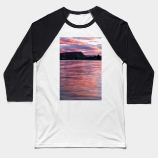 Lake Wanaka in Pink Baseball T-Shirt